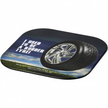Logotrade Firmengeschenke das Foto: Brite-Mat® quadratischer Untersetzer mit Reifenmaterial