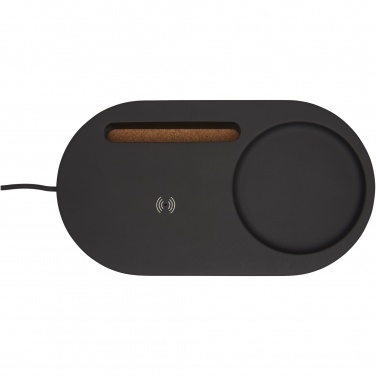 Logotrade Werbeartikel das Foto: Klip kabelloser 5 W Schreibtisch Organizer mit Ladefunktion 