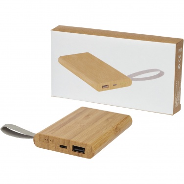 Logotrade Logogeschenke das Foto: Tulda 5000 mAh Powerbank aus Bambus