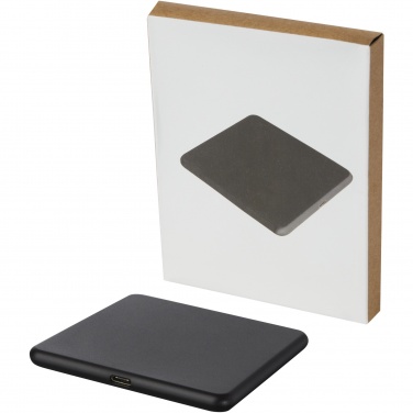 Logotrade Werbeartikel das Foto: Loop 10 W kabelloses Ladepad aus recyceltem Kunststoff