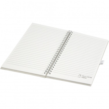 Logotrade werbemittel das Foto: Dairy Dream A5 Spiral Notizbuch aus recyceltem Milchkarton