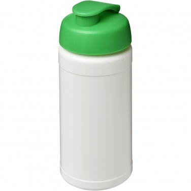 Logotrade Firmengeschenke das Foto: Baseline 500 ml recycelte Sportflasche mit Klappdeckel