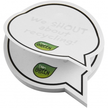 Logotrade werbemittel das Foto: Sticky-Mate® sprechblasenförmige recycelte Haftnotizen 