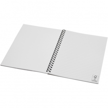 Logotrade Werbeartikel das Foto: Desk-Mate® A5 recyceltes farbiges Notizbuch mit Spiralbindung