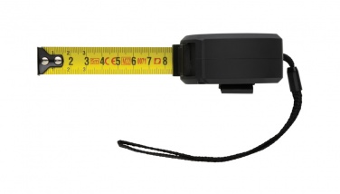 Logotrade Geschäftsgeschenke das Foto: 5m/19mm Maßband aus RCS recycelt. Kunststoff & Bambus
