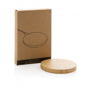 Logotrade Firmengeschenke das Foto: 15W Bambus Wireless Charger