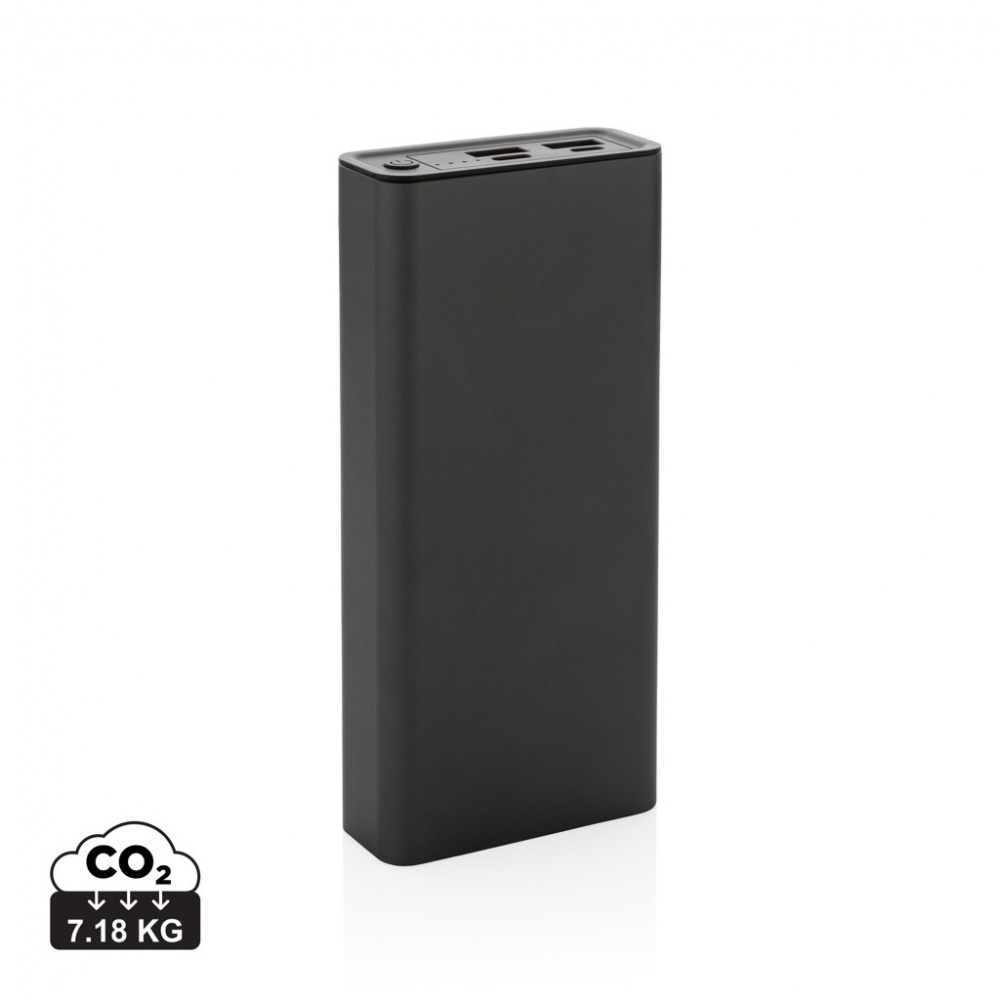 Logotrade Firmengeschenke das Foto: Terra 20.000mAh 20W Powerbank aus RCS recyceltem Aluminium