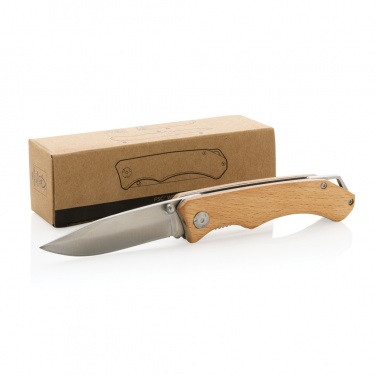 Logotrade werbemittel das Foto: Outdoormesser aus Holz