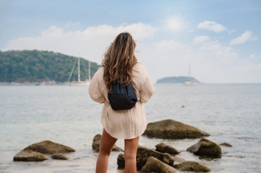 Logotrade Logogeschenke das Foto: Impact AWARE™ Rucksack aus recyceltem Denim mit Kordelzug