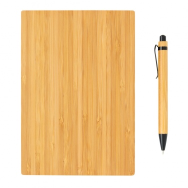 Logotrade Geschäftsgeschenke das Foto: A5 Bambus Notizbuch & Stift