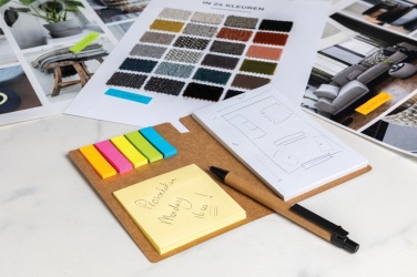 Logotrade Firmengeschenke das Foto: Haftnotizen im A6 Kraft-Booklet mit Stift