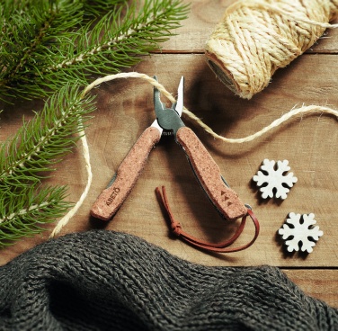 Logotrade Firmengeschenke das Foto: Multifunktionsmesser Kork