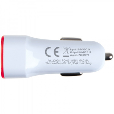 Logotrade Geschäftsgeschenke das Foto: USB-Ladeadapter KFZ FRUIT
