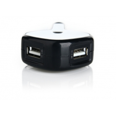 Logotrade Werbegeschenke das Foto: Duales USB-Autoladegerät