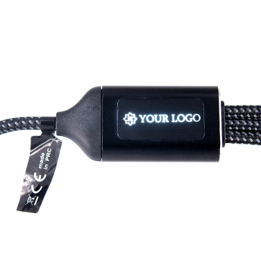 Logotrade Geschäftsgeschenke das Foto: 3-in-1-Kabel mit beleuchtetem Logo Pierre Cardin
