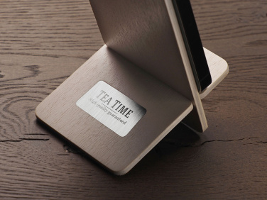 Logotrade Firmengeschenke das Foto: Telefonständer aus Holz 1834121