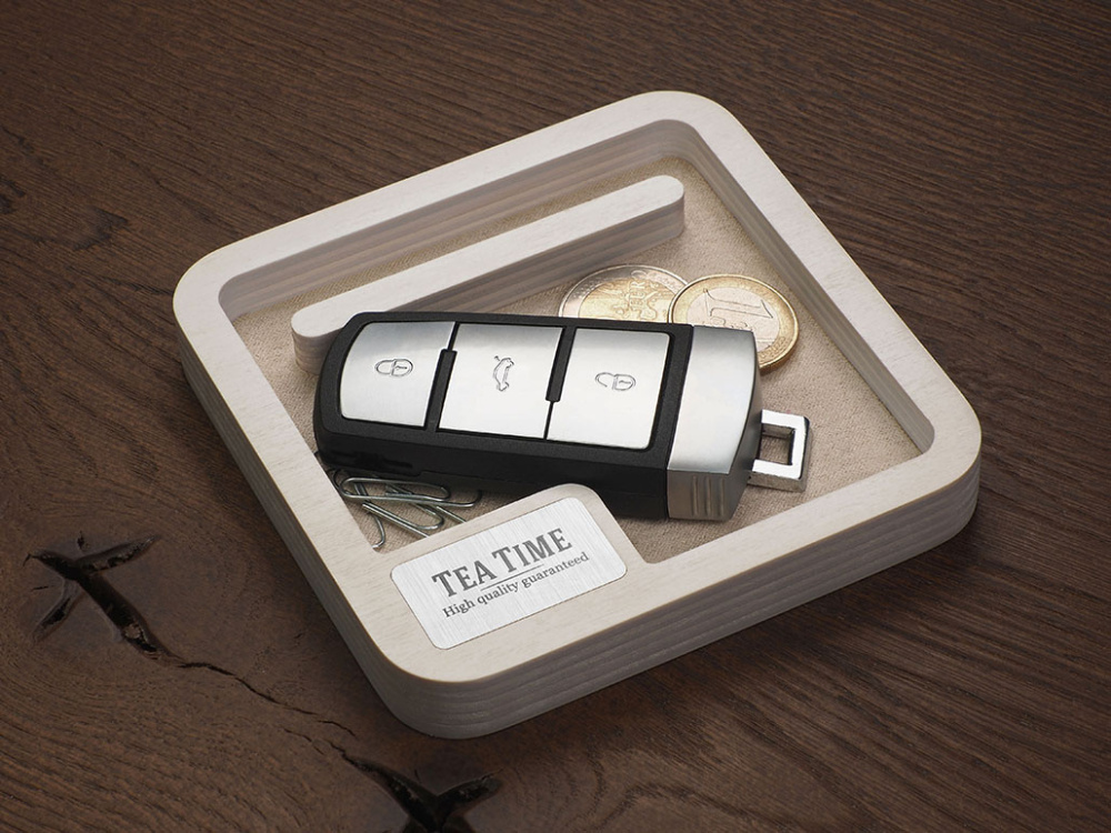 Logotrade Werbegeschenke das Foto: Schreibtisch-Organizer aus Holz 1846121