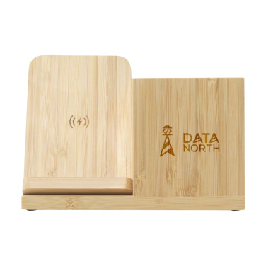 Logotrade Geschäftsgeschenke das Foto: Bamboo Boss 15W Ladegerät/Stifthalter