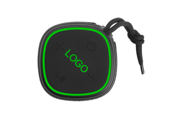 Logotrade werbemittel das Foto: Bluetooth-Lautsprecher HERMON Schwarzwolf