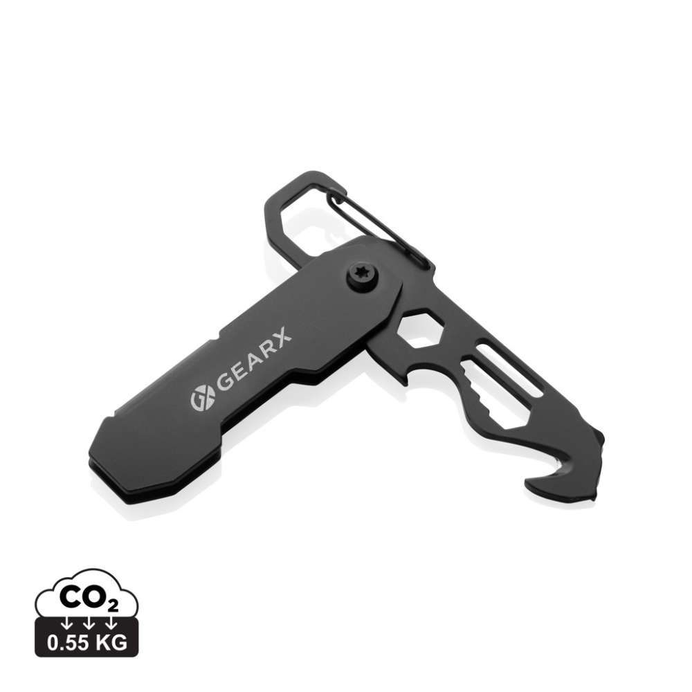 Logotrade Firmengeschenke das Foto: Gear X faltbares EDC-Werkzeug mit Karabinerhaken
