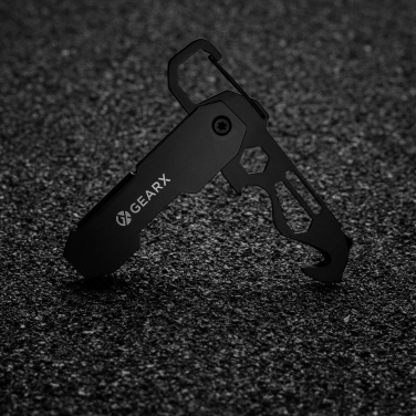 Logotrade Geschäftsgeschenke das Foto: Gear X faltbares EDC-Werkzeug mit Karabinerhaken
