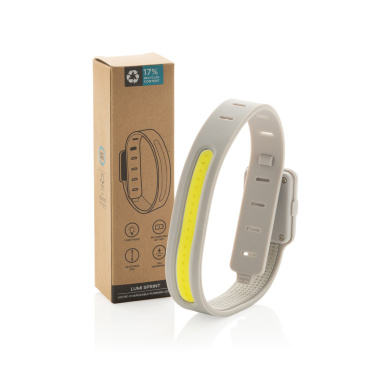 Logotrade Logogeschenke das Foto: Lumi Sprint wiederaufladbares LED Lauflicht aus RCS rec. ABS