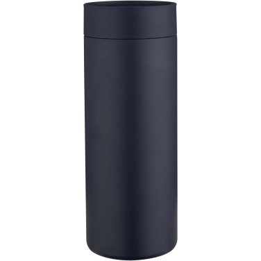 Logotrade Werbeartikel das Foto: Illuminate 650 ml RCS-zertifizierte doppelwandige Trinkflasche aus recyceltem Edelstahl mit 3-teiligem Deckelset