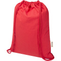 Peru Blend 180 g/m² Sportbeutel aus GRS recycelter Baumwolle 5L, Rot