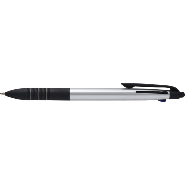 Logotrade Geschäftsgeschenke das Foto: Trine 3-Farben RCS recycelter Kugelschreiber mit Stylus