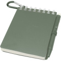 Lig Mini Recyceltes Outdoor-Softcover Notizbuch und Kugelschreiber Set (schwarze Mine), Heidegrün