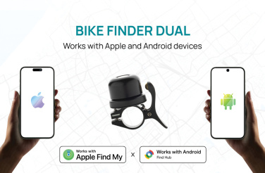 Logotrade Werbeartikel das Foto: Bikefinder Dual RCS Fahrradklingel mit weltweiter Ortung