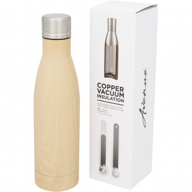 Logo trade advertising products picture of: Vasa 500 ml wood-look copper vacuum insulated bottle