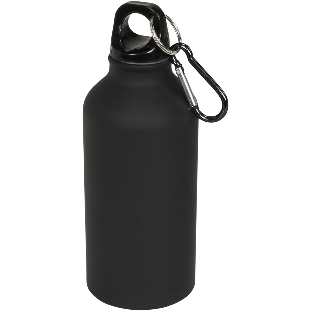 Logo trade promotional giveaways picture of: Oregon 400 ml matte water bottle with carabiner