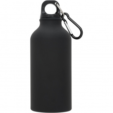 Logo trade advertising products picture of: Oregon 400 ml matte water bottle with carabiner