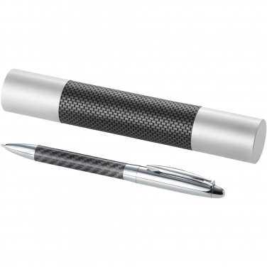 Logotrade promotional merchandise photo of: Winona ballpoint pen with carbon fibre details