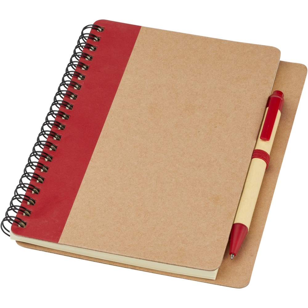 Logo trade promotional merchandise photo of: Priestly recycled notebook with pen