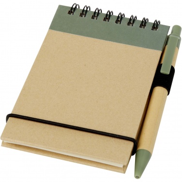 Logo trade corporate gift photo of: Zuse A7 recycled jotter notepad with pen