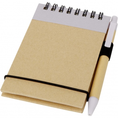 Logo trade promotional product photo of: Zuse A7 recycled jotter notepad with pen