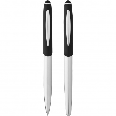 Logo trade corporate gift photo of: Geneva stylus ballpoint pen and rollerball pen set