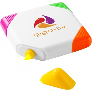 Logo trade promotional giveaways picture of: Trafalgar square-shaped 4-colour highlighter