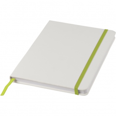 Logotrade promotional merchandise picture of: Spectrum A5 white notebook with coloured strap