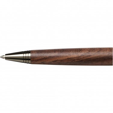 Logo trade promotional giveaways picture of: Loure wood barrel ballpoint pen