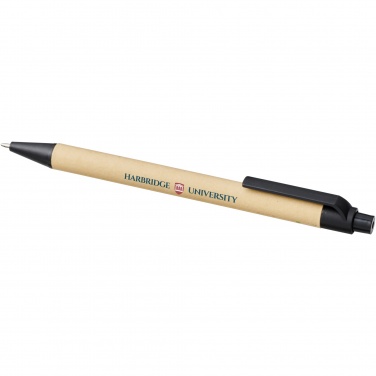 Logo trade promotional gifts picture of: Berk recycled carton and corn plastic ballpoint pen