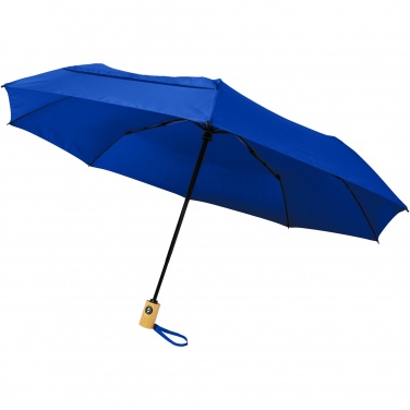 Logo trade promotional merchandise photo of: Bo 21" foldable auto open/close recycled PET umbrella