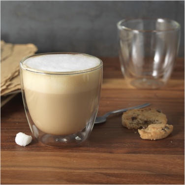 Logo trade business gifts image of: Boda 2-piece glass coffee cup set
