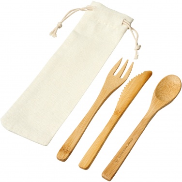 Logo trade promotional giveaway photo of: Celuk bamboo cutlery set