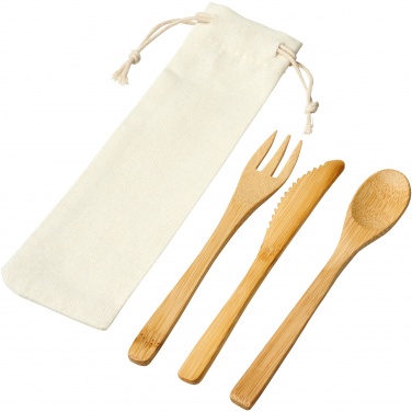 Logo trade promotional products image of: Celuk bamboo cutlery set
