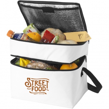 Logo trade corporate gifts image of: Oslo 2-zippered compartments cooler bag 13L