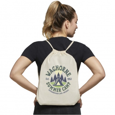 Logo trade promotional product photo of: Oregon 100 g/m² cotton drawstring bag 5L