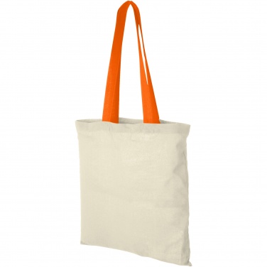 Logotrade promotional gift image of: Nevada 100 g/m² cotton tote bag coloured handles 7L